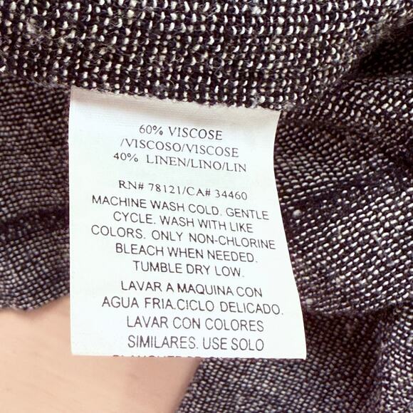 Eileen Fisher Textured‎ Linen Blend Oversized Jacket Lightweight One Button, L - Picture 9 of 9